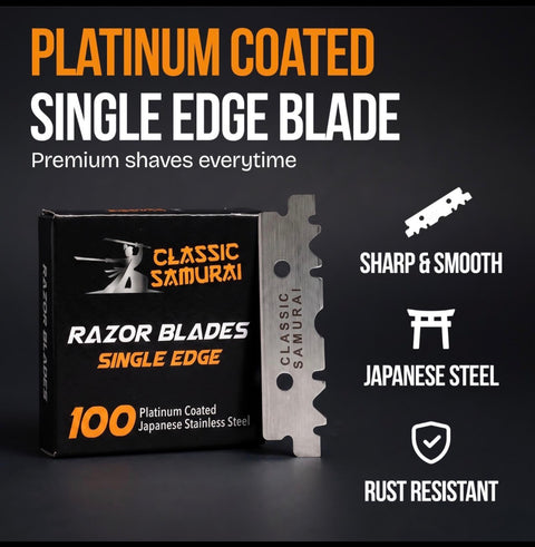Classic Samurai Single Edge Razor Blades - 100ct