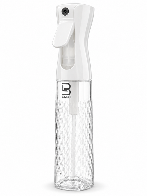 L3VEL3™ Beveled Spray Bottle - White / Clear