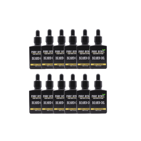 Pure Rebel Amber & Cedarwood Beard Oil 1oz - 12 Count