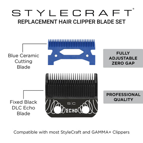 Stylecraft Black DLC Echo Clipper Blade & Blue Ceramic Cutter