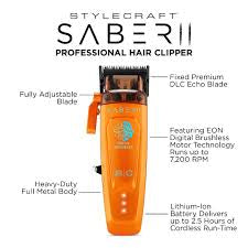 Stylecraft Saber 2 Professional Cordless Hair Clipper - Orange