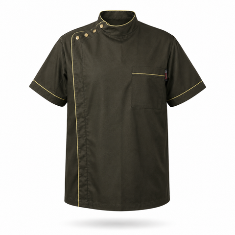 Black Ice Professional Barber Jacket - Rich Gold