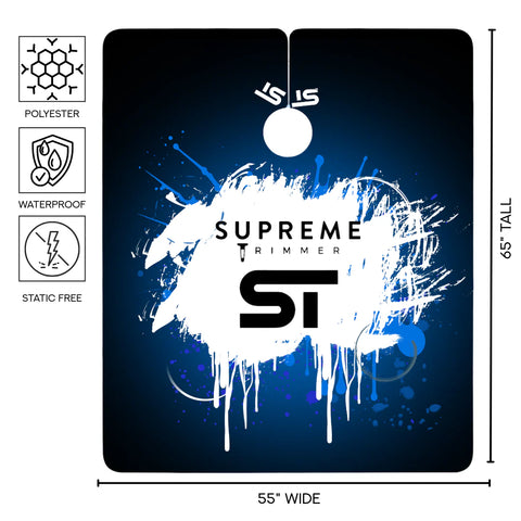 Supreme Trimmer Premium Barber Cape - Blue Neon