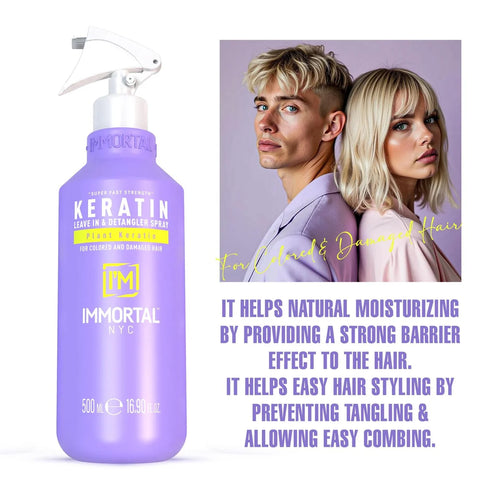 Immortal NYC Plant Keratin Leave-In & Detangler Spray