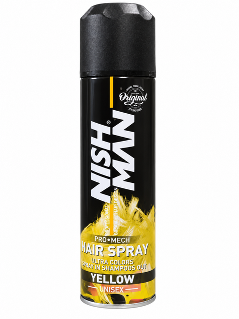 NishMan Pro Mech Temporary Hair Color Spray - Yellow