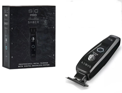 Stylecraft Saber - Professional Full Metal Body Digital Brushless Motor Cordless Hair Trimmer - Black