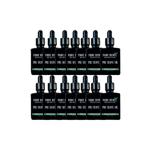 Pure Rebel Pre-Shave Oil Green Tea & Cucumber 1oz - 12 Count