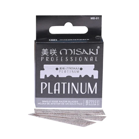 Misaki Professional Platinum Single Edge Razor Blades - 100ct