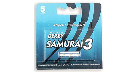 Derby Samurai 3 Triple Blade Cartridge - 5ct
