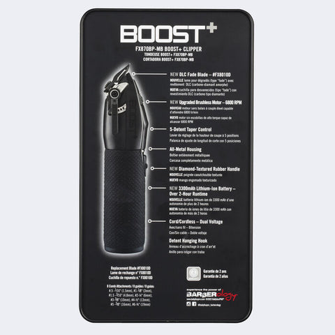 BaBylissPRO® BLACKFX Boost+ Metal Lithium Clipper