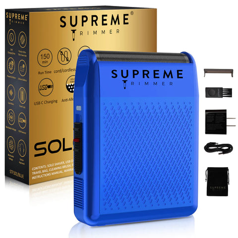 Supreme Trimmer Solo Single Foil Shaver - Blue