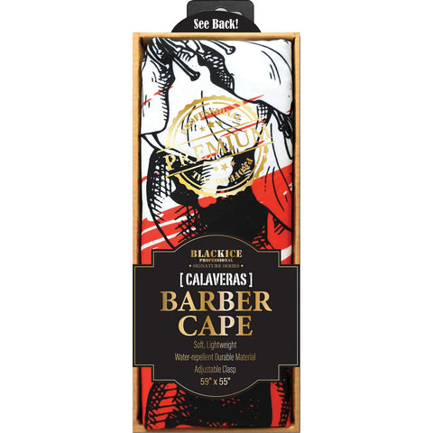 Black Ice Professional Premium Graphic Barber Cape - Calaveras