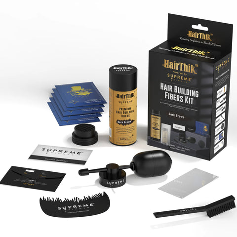 HairThik Hair Fibers Kit - Dark Brown