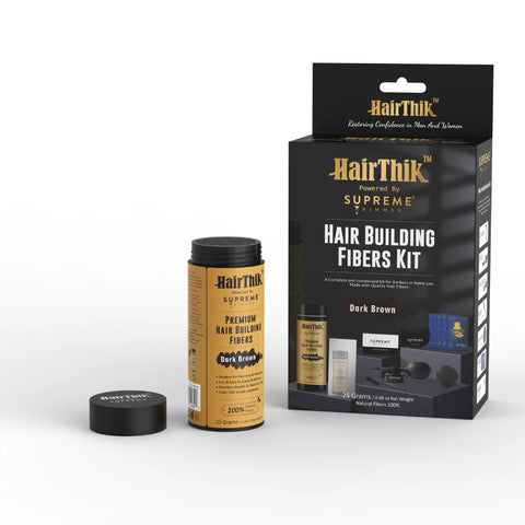 HairThik Hair Fibers Kit - Dark Brown