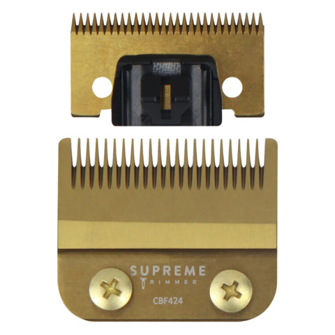 Supreme Trimmer Stainless Steel Gold Replacement Fade Blade