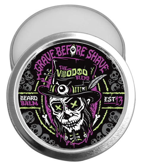 GRAVE BEFORE SHAVE™ Voodoo Blend Beard Balm 2 oz. (Soothing Sage / Cedarwood Scent)