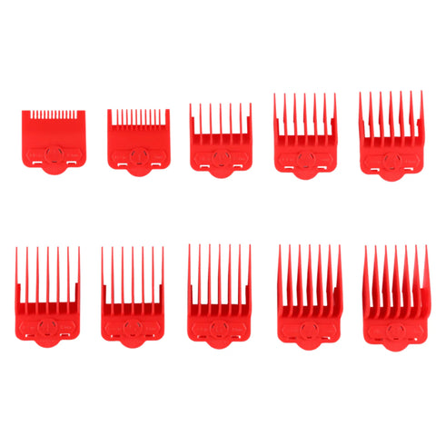 Supreme Trimmer 10pc Magnetic Clipper Guard Set - Red