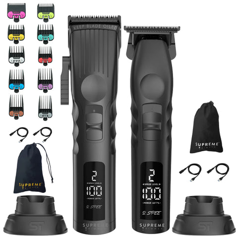 Supreme Trimmer 2SPEE™ Clipper & Trimmer Bundle - Black