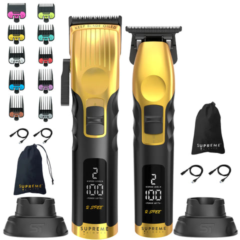 Supreme Trimmer 2SPEE™ Clipper & Trimmer Bundle - Gold