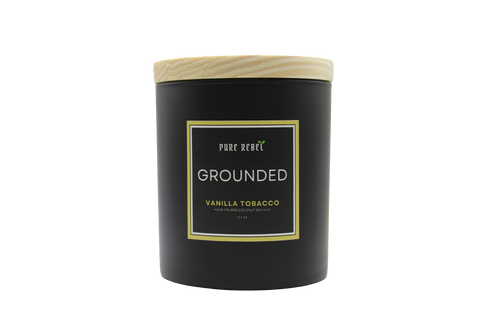 grounded tobacco Ceremonial Perfume for grounding presence and ancient wisdom The Kandu Palo Santo Tobacco candle features a complex take on palo santo with elements of tobacco leaves and amaretto Pure Rebel Grounded Hand Poured