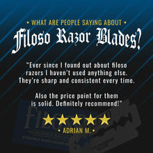 Load image into Gallery viewer, Filoso Barber Brand Double Edge Razor Blades - 100ct
