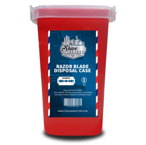 Home Razorblade Container Disposal The Shave Factory Razor Blade Disposal Container – Jersey Shore Barber ...