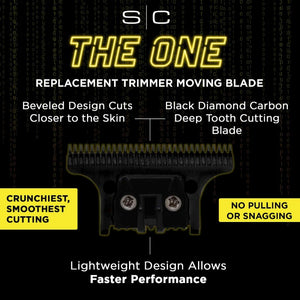 Gamma+ X-Pro Wide Stainless Steel With Black Diamond Carbon DLC “The One” Cutting Trimmer Blade Set