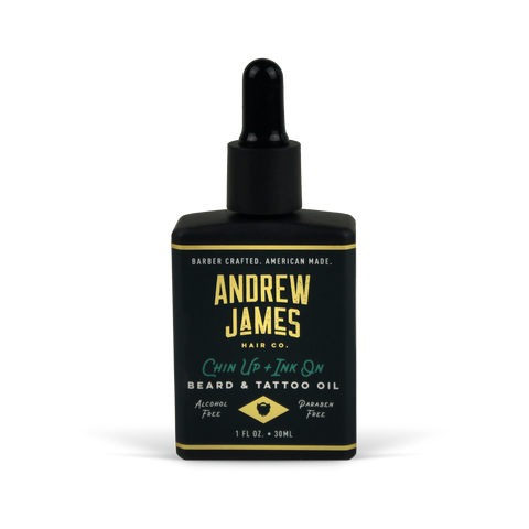 Andrew James Hair Co. Chin up + Ink On Beard & Tattoo Oil