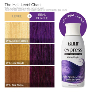 KISS Express Semi-Permanent Hair Color - K64 Real Purple