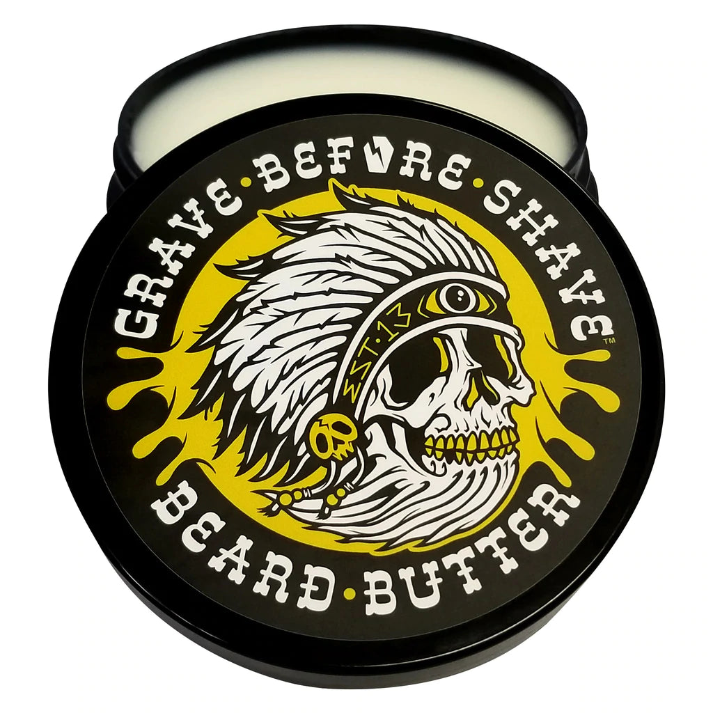 GRAVE BEFORE SHAVE™ Teakwood Beard Butter 4oz. Container