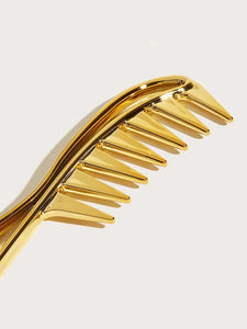 Wide Tooth Texture Comb - Gold