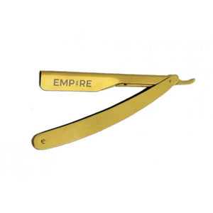 Empire Barber Gold Steel Straight Razor W/ Pouch #EMP200