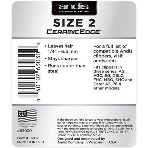 Andis CeramicEdge® Detachable Blade, Size 2
