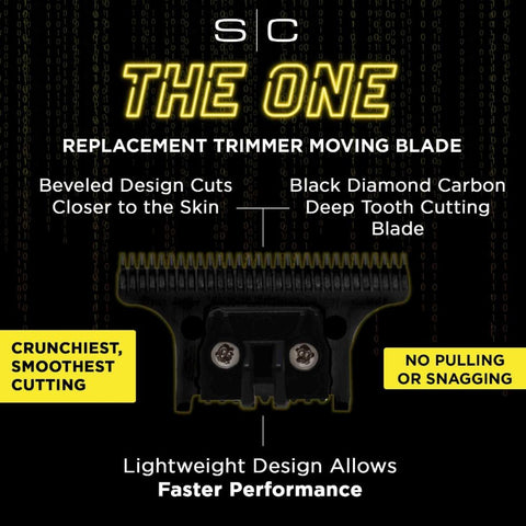 Gamma+ Classic X-Pro Stainless Steel Fixed Blade With "The One" Black Diamond Cutting Trimmer Blade Set