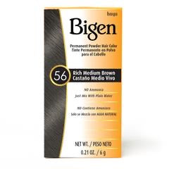 Bigen Permanent Powder Hair Color: Shade 56 Rich Medium Brown