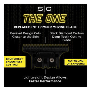 Stylecraft Fixed X-Pro Precision Gold Titanium Trimmer Blade with Black Diamond Carbon DLC "The One" Precision Deep Tooth Cutter Set