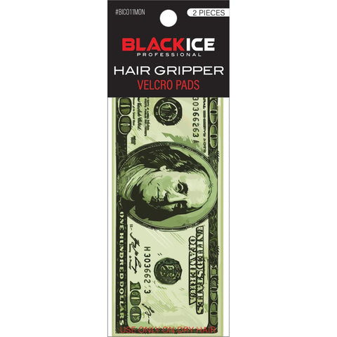 Black Ice Professional Hair Gripper Velcro Pads - MONEY [2PC/SET]