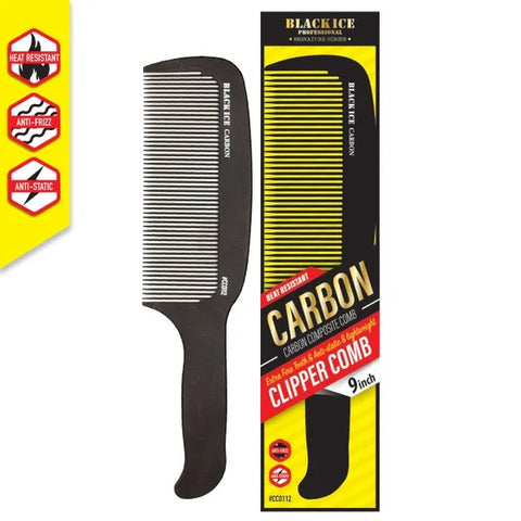 Black Ice Professional 9" Carbon Clipper Comb