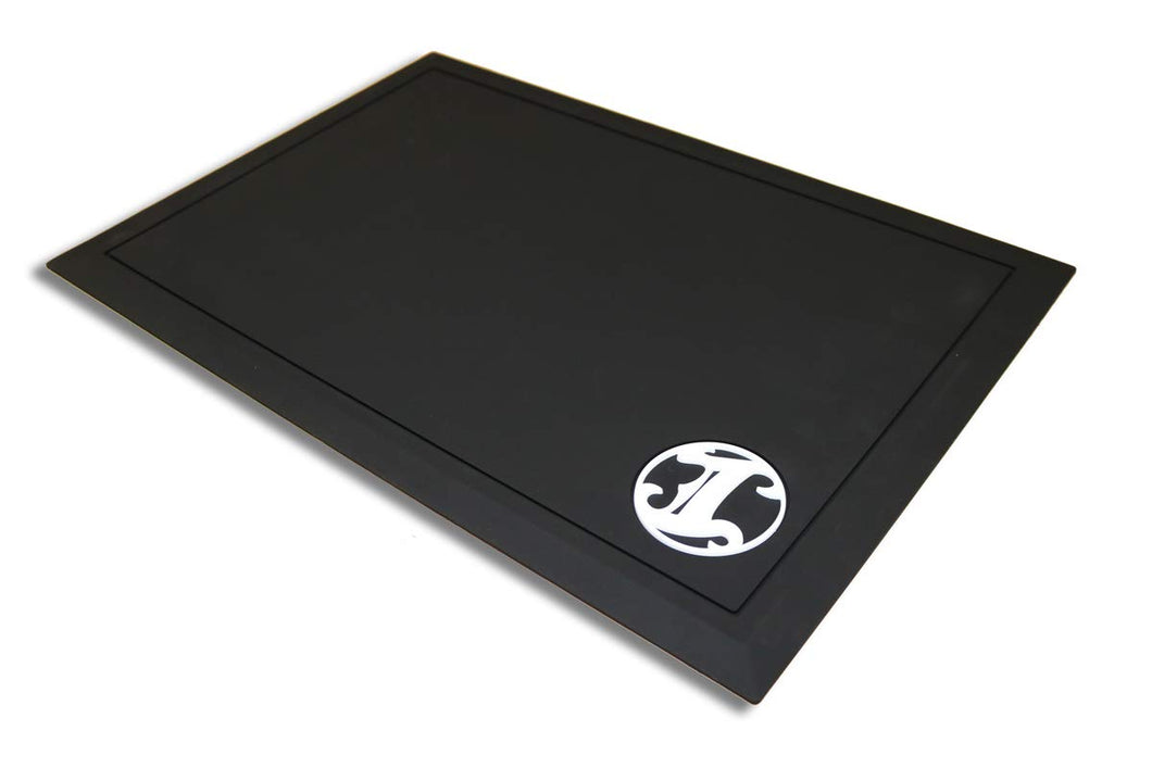 Irving Barber Company Station Mat - Black / White Logo