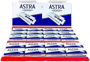 Astra Superior Stainless Double Edge Safety Razor Blades, 100 blades (5x20)