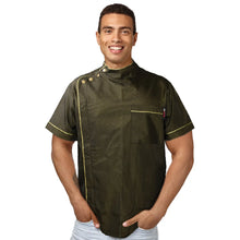 Load image into Gallery viewer, Black Ice Professional Barber Jacket - Rich Gold
