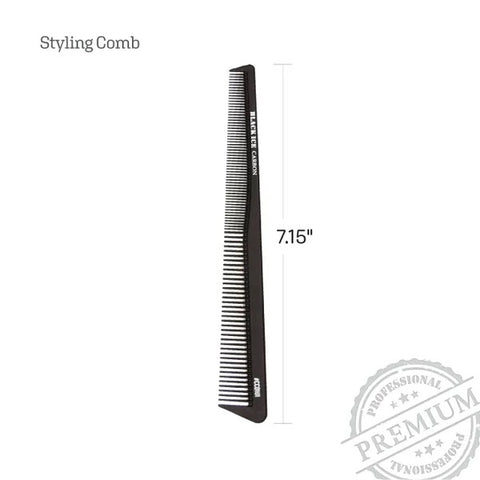 Black Ice Professional 7" Carbon Styling Comb
