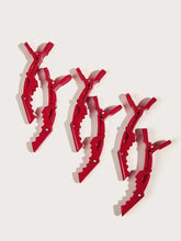 Load image into Gallery viewer, Red Alligator Hair Clips - 6pc
