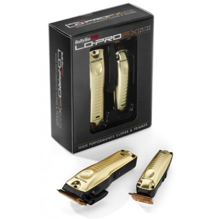 BaBylissPRO® Limited Edition Lo-PROFX High-Performance Clipper & Trimmer Gift Set (GOLD)