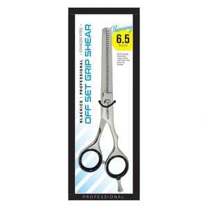 Black Ice Professional Stainless Steel Off Set Grip Thinning Shear 6.5"