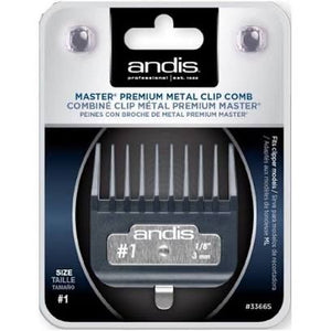 Andis Professional Master Premium Metal Clip Comb - Size #1 - 1/8" (3mm)