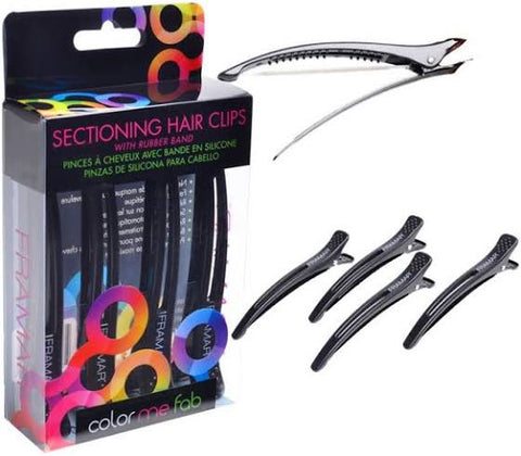 Framar Elastic Band Sectioning Clips 4PK - Black