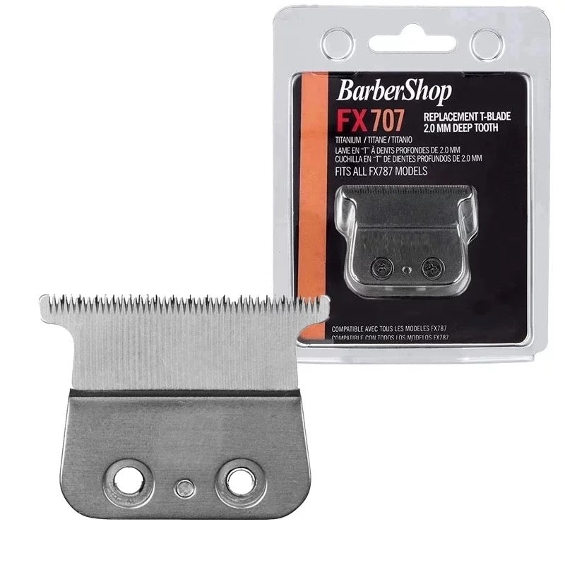 BarberShop FX707 Replacement Silver T-Blade 2.0mm Deep Tooth