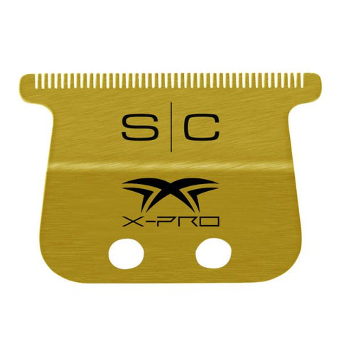 Stylecraft Fixed Gold Titanium X-Pro Wide Hair Trimmer Blade with Black Diamond Carbon DLC "The One" Cutter Set