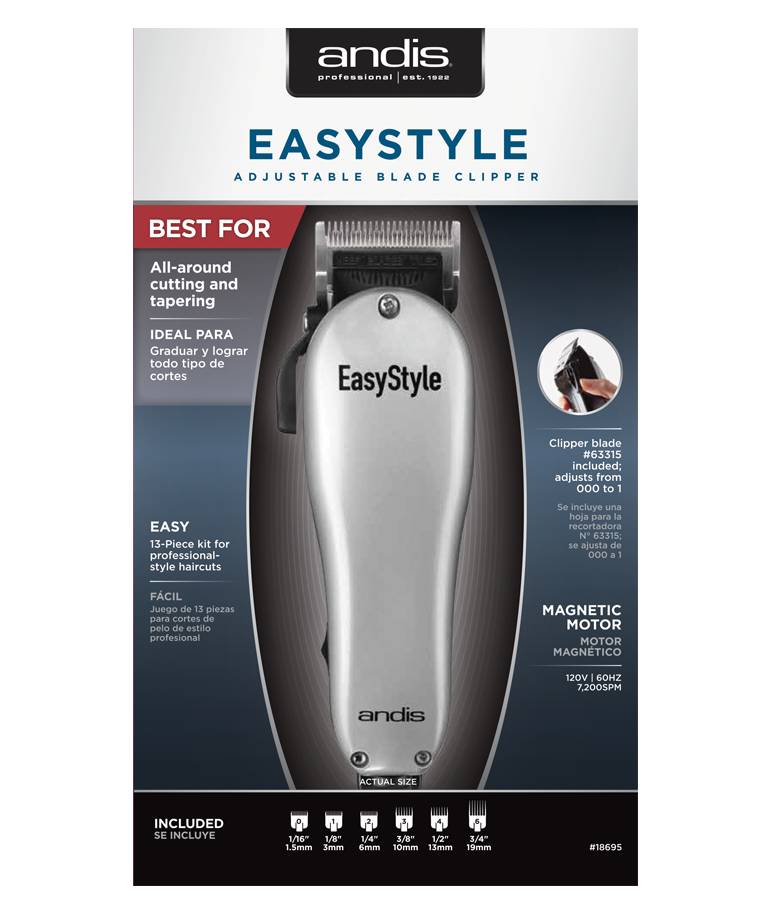 Andis EasyStyle Adjustable Blade Clipper — 13 Piece Kit